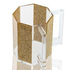 Lucite Washing Cup - Hexagon Gold