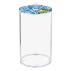 Lucite Cookie Jar - Blue Design (Large)