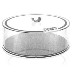 U Collection- Round Matzah Box- Silver