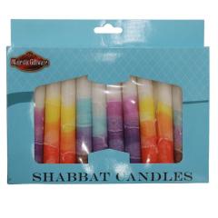 Shabbat Candle - 12 Pack - White Mix