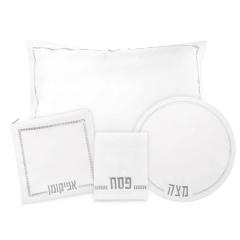 Hemstitched Pesach Set - Silver