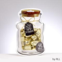 "Jar" of Dreidels, 25 Metallic Gold Dreidels