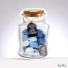 "Jar" Of Dreidels, 25 Medium Plastic Dreidels, Shades Of Blue