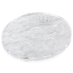 U Collection-Round Seder Plate Marble