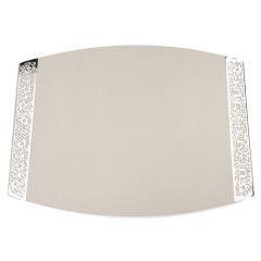 Emanuel Porcelain Challah Board-Lace Sides - White