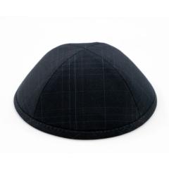 Black Pin Plaid Suit Yarmulke Size 2