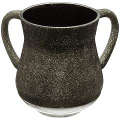 Aluminum Washing Cup  - In Green - Gray Glitter Coating