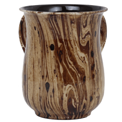 Washing Cup Marble Brown