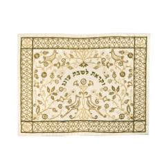Machine Embroidered Challa Cover - Paper Cut in Gold