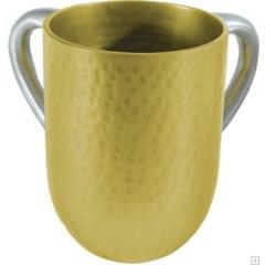 Aluminum Hammered Large Washing Cup - Gold