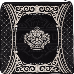 Swirl Quilted Inset with Black Crushed Velvet Bag #450