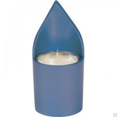 Anodize Aluminum Memorial Candle Holder - Blue