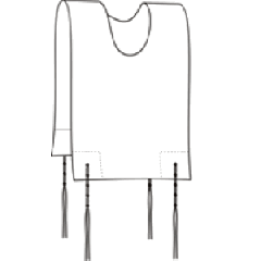 Size 18 - 18 inch Width by 22 inch Length Ashkenaz Cotton-Round Neck -Ashkenaz Regular Knotting -Techeles (Radzin)