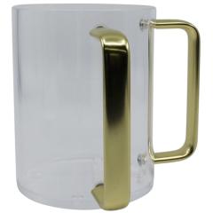 Lucite Wash Cup - Gold Handles