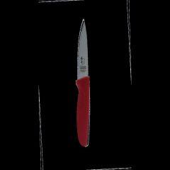 Straight Edge Knife Pointed Tip - 4.5" Blade - Red