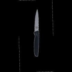 Straight Edge Knife Pointed Tip - 4.5" Blade - Black