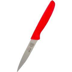 Serrated Knife Pointed Tip - 4" Blade - Red