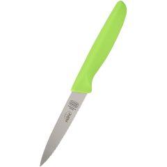 Serrated Knife Pointed Tip - 4" Blade - Green