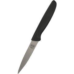 Serrated Knife Pointed Tip - 4" Blade - Black