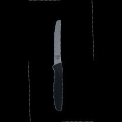 Serrated Knife Curved Tip - 4.5" Blade - Black