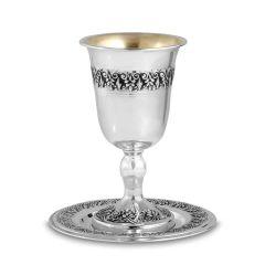 Sterling Silver Kiddush Goblet without tray. Tray sold separately.