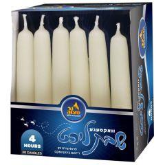 30 Pk - Beeswax Shabbos Candles 4 Hour