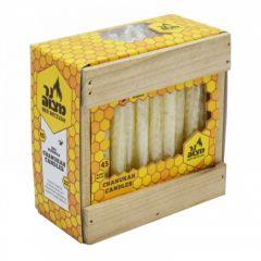 Honey Comb Chanukah Candles - White - 45PK