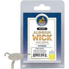 Aluminum Wick Holders - Round Aluminums 10 Pack