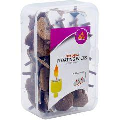 Octagon Shape Floating Wicks (Plactic Container)