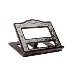 Book Holder Wood And Silver Plated Shtender