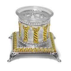 Salt Holder Royal Palace Design Silver & Gold Plated Single