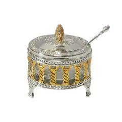 Silver And Gold Plated Honey Dish