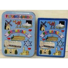 Playing Cards in a Tin Box - Jerusalem Theme