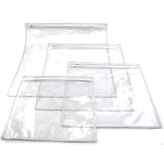 Clear Plastic Tallis & Teffilin Bags - Double Teffilin 20'' x 10.5''