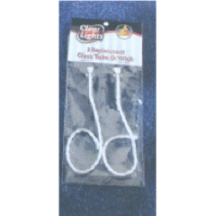 Replacement Paraffin Glass Tube & Wick - Pack of 2