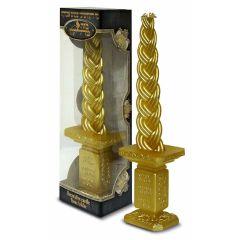 Decorative Havdalah Candle Gold in Gold Holder