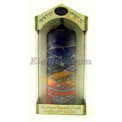 Safed Round Pillar Havdalah Candle Colorful - Assorted Colors