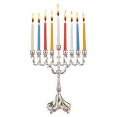 Silverplated Candle Menorah 8'' Tall