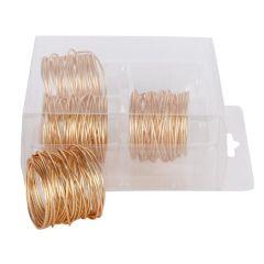 Gold Wired Napkin Ring Set Of 4