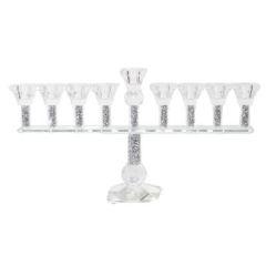 Crystal Menorah With Clear Cups