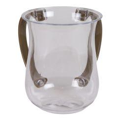 Acrylic Wash Cup With Gold Colored Handles