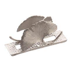 Napkin Holder Flower Shape Silver Metal