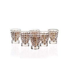 Crystalline Liqueur Cups Decorated With Gold. Cup 100 Ml