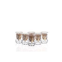 Crystalline Liqueur Cups Decorated With Gold 120 Ml