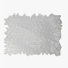 Apeloig Geometric Challah Cover -  Silver