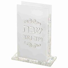 Perspex Matches Holder - Silver Sparkles