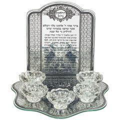 Glass Candlestickes With Plate