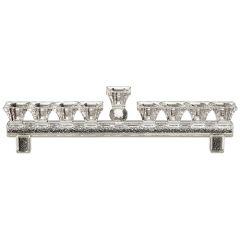 Crystal Elegant Hanukkiah with silver stones - 38*10 cm