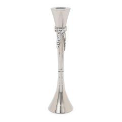 Stainless Steel Candlestick w/ Knot Center - 12.25"