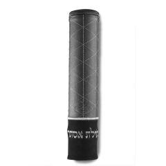 Solid Black Leather and Suede Megillah Case - 13 inches